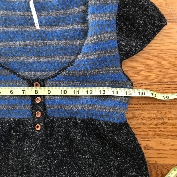 Free People wool‎ blend shirt sleeve sweater Medium - Picture 6 of 8